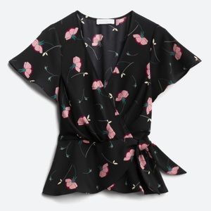 Stitch Fix | All in Favor | Floral Faux Wrap Blouse - XXL